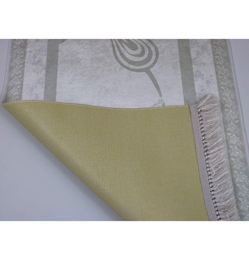 Rolled Islamic Prayer Rug - White Tulip