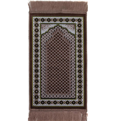 Modefa Prayer Rug Rose Pink Child Velvet Islamic Prayer Rug | Lattice - Rose Pink