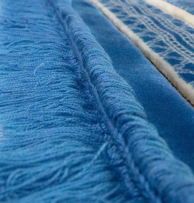 Modefa Prayer Rug Sky Blue Lux Plush Velvet Islamic Prayer Rug - Elegant Swirl Sky Blue