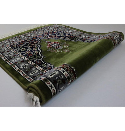 Traditional Floral Kilim Islamic Prayer Rug - Green