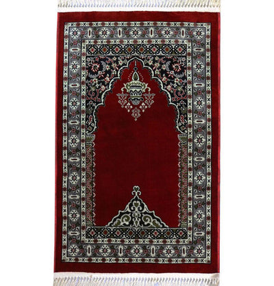 Traditional Floral Kilim Islamic Prayer Rug - Red