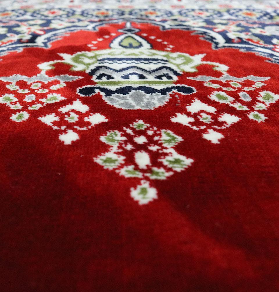 Traditional Floral Kilim Islamic Prayer Rug - Red