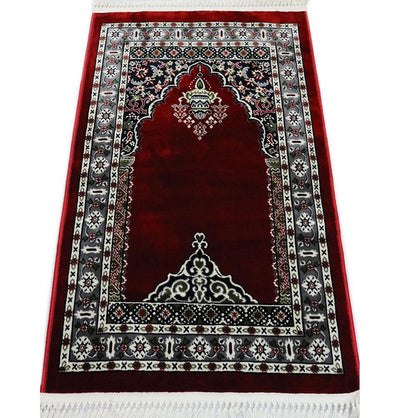 Traditional Floral Kilim Islamic Prayer Rug - Red