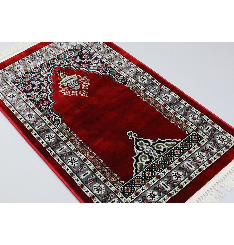 Traditional Floral Kilim Islamic Prayer Rug - Red