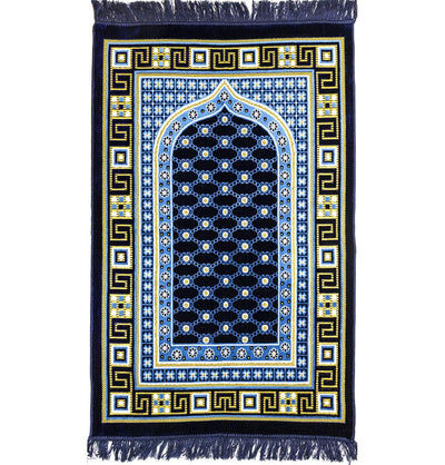 Modefa Prayer Rug Turquoise Velvet Islamic Prayer Rug Lattice - Turquoise