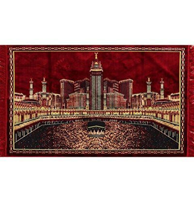 Modefa Prayer Rug Wall Tapestry Multi Person Islamic Prayer Rug Mecca Masjid Al Haram Kaba - Modefa 