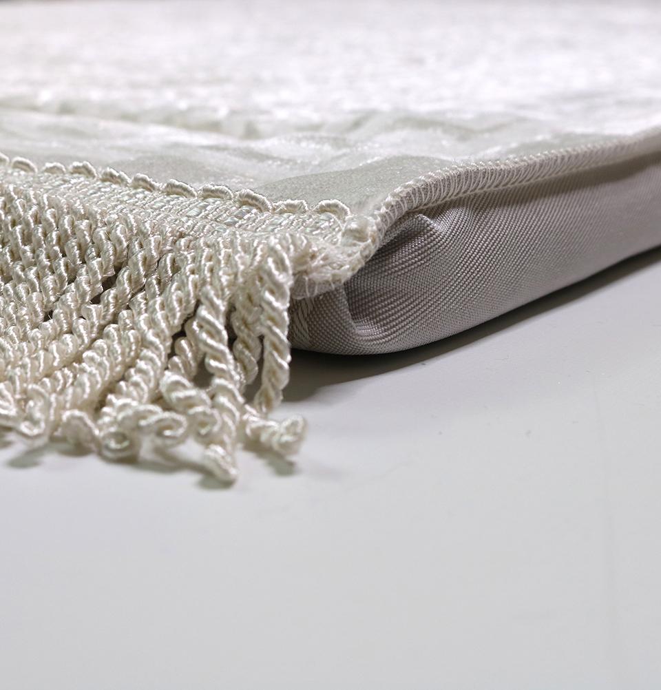 Modefa Prayer Rug White Modefa Orthopedic Foam Prayer Rug - Luxury Velvet White