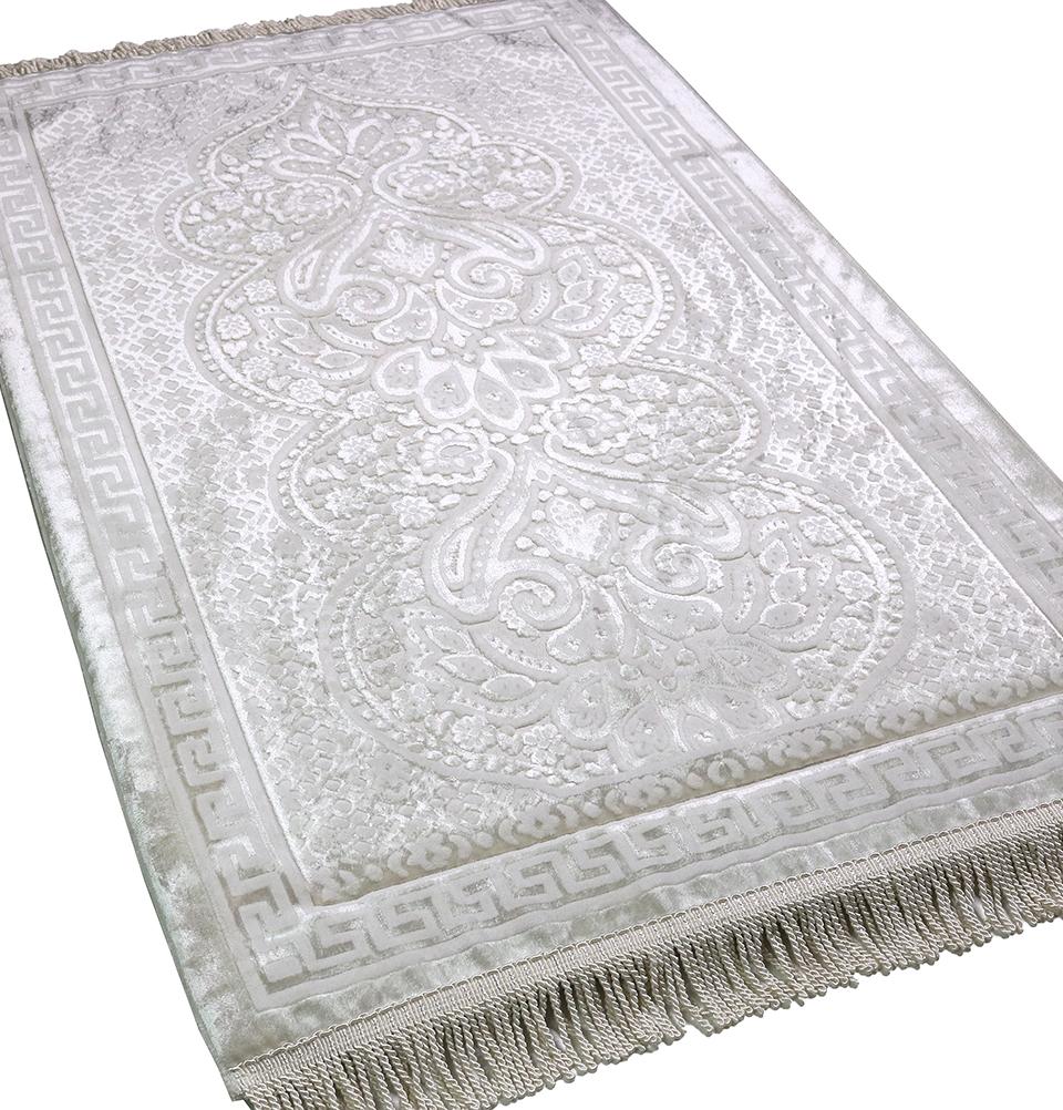 Modefa Prayer Rug White Modefa Orthopedic Foam Prayer Rug - Luxury Velvet White