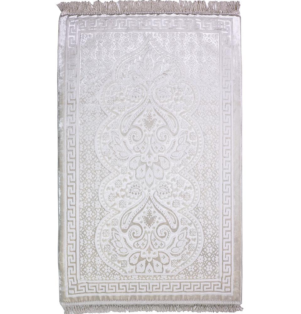 Modefa Prayer Rug White Modefa Orthopedic Foam Prayer Rug - Luxury Velvet White