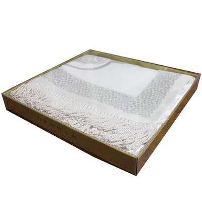 Modefa Prayer Rug Luxury Thin Velvet Prayer Mat Gift Box Set White Silver - Modefa 