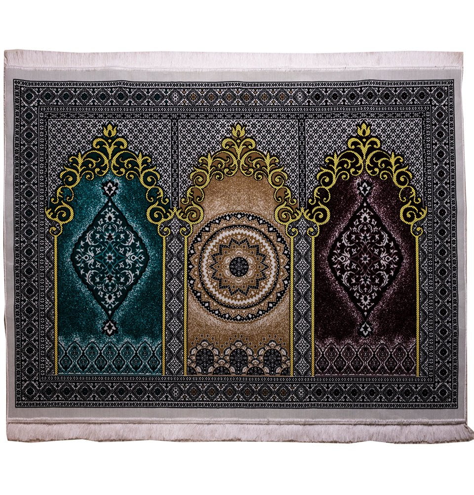 Modefa Prayer Rug Wide 3 Person Prayer Rug Multicolored #17-1