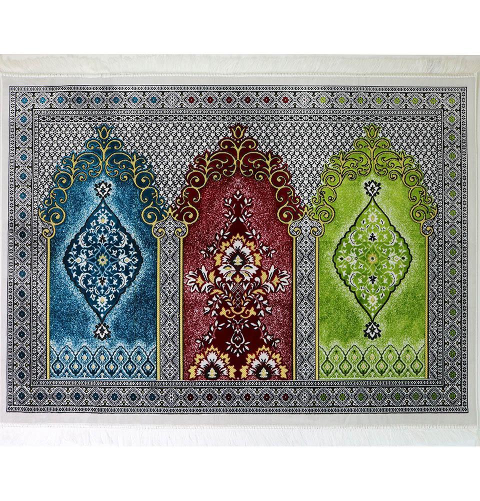Wide 3 Person Prayer Rug Multicolored #17-4