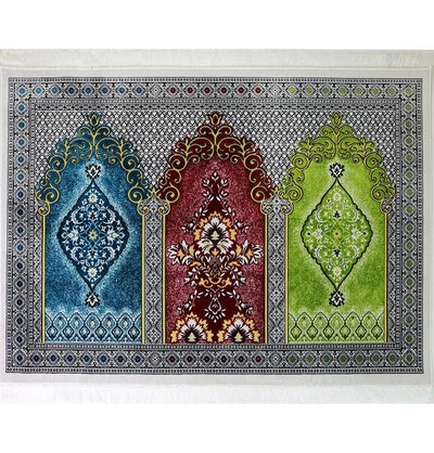 Wide 3 Person Prayer Rug Multicolored #17-4