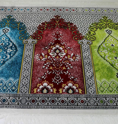 Wide 3 Person Prayer Rug Multicolored #17-4