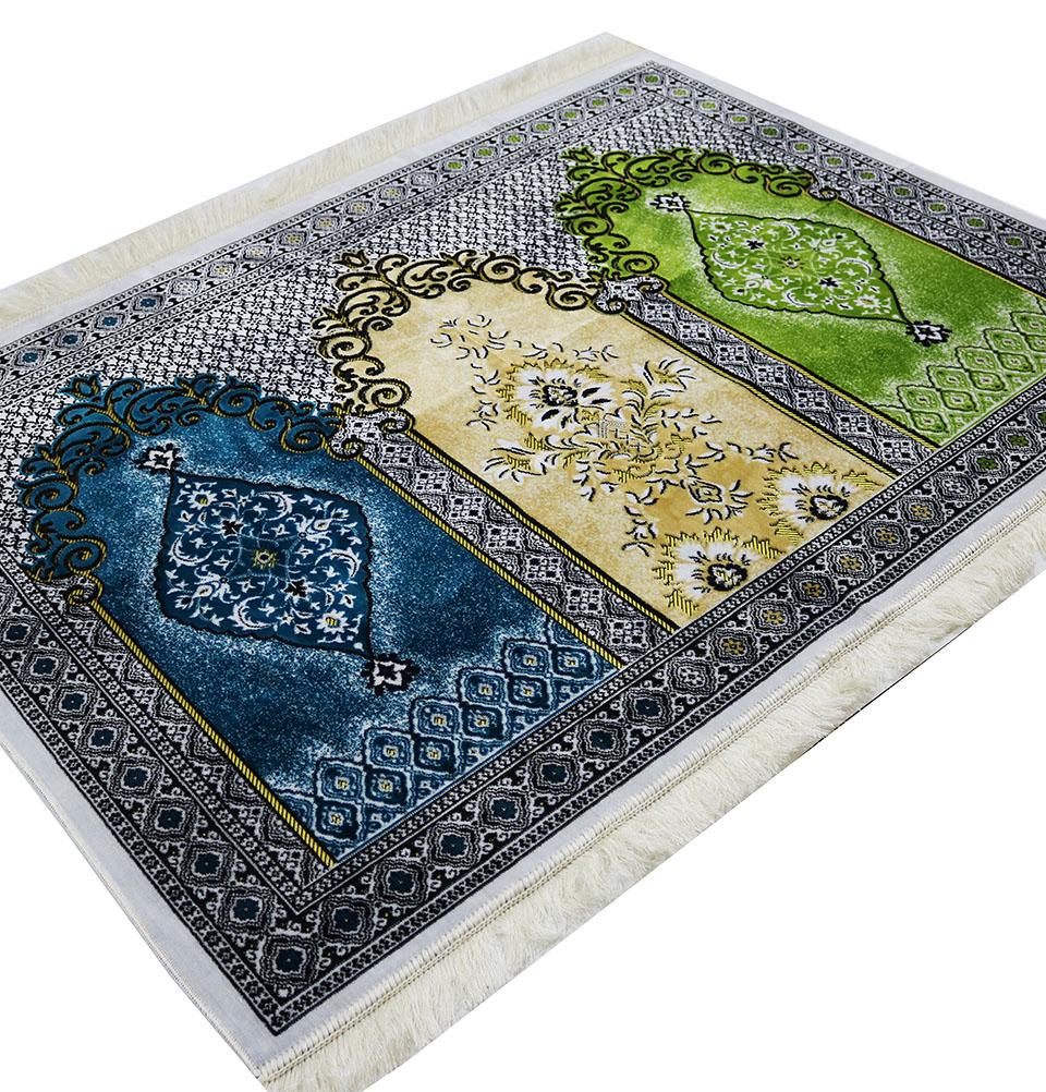 Wide 3 Person Prayer Rug Multicolored #17-7