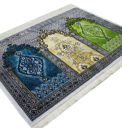Wide 3 Person Prayer Rug Multicolored #17-7