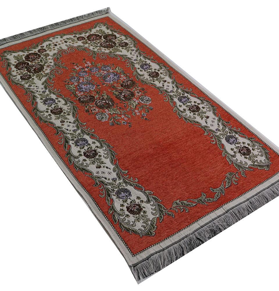 Women's Luxury Islamic Quran & Prayer Rug Gift Set 6 Pieces in Velvet Box - Salmon
