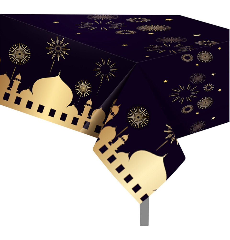 Modefa Ramadan & Eid Party Ramadan & Eid Black Table Cloth - Black