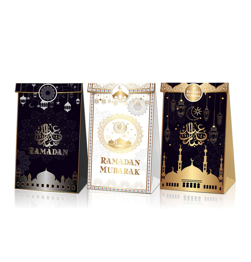 Modefa Ramadan & Eid Party Ramadan Party Favor Gift Bags with Stickers - Set of 12