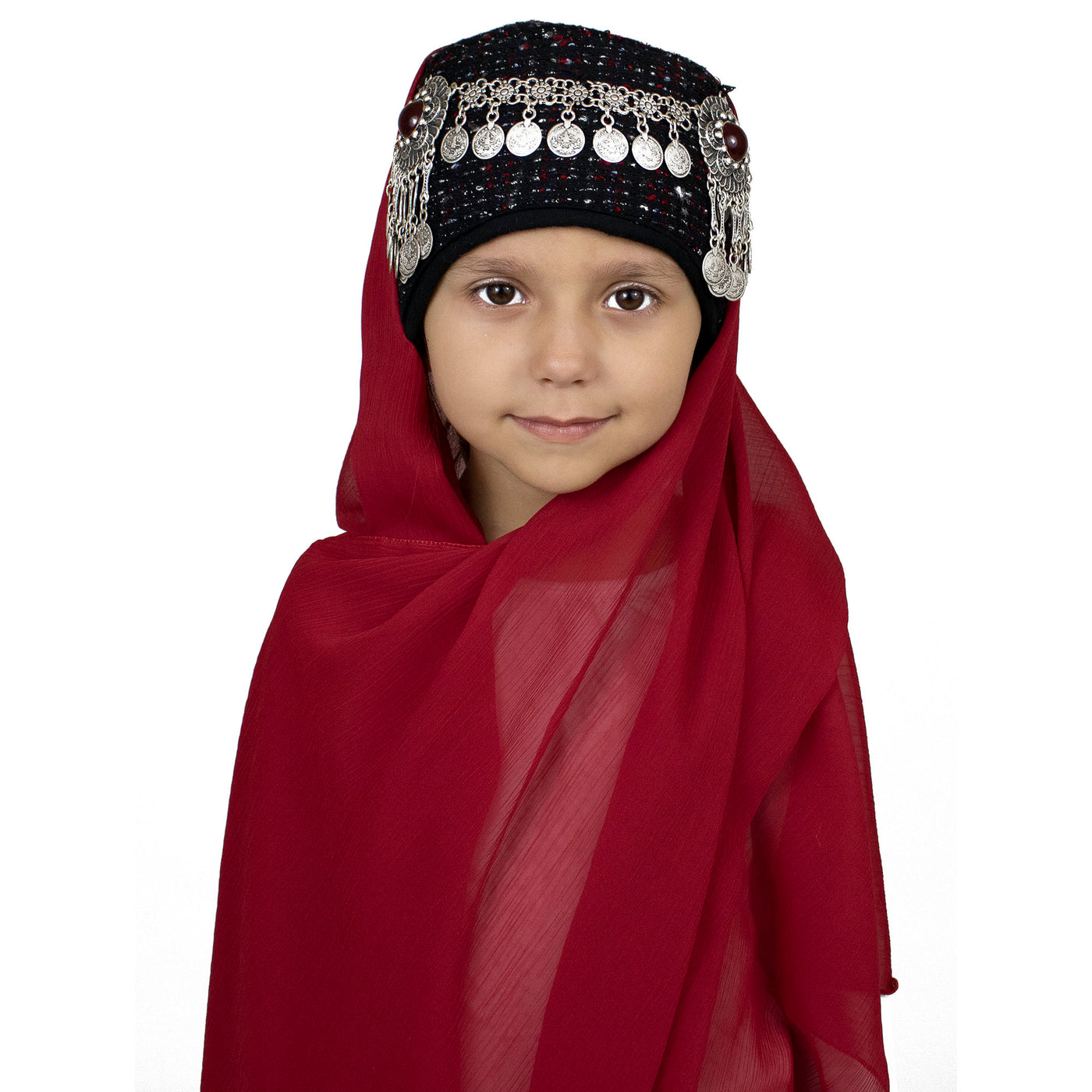 Modefa Red Traditional Turkish Ottoman Hat for Girls - Ertugrul Halime Hatun - Red
