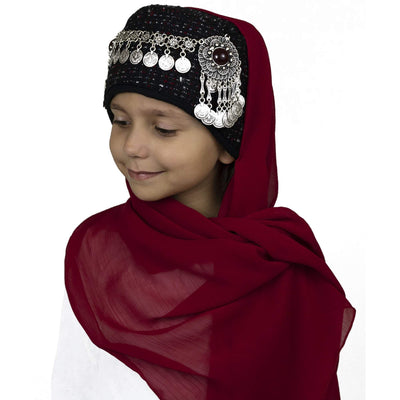 Modefa Red Traditional Turkish Ottoman Hat for Girls - Ertugrul Halime Hatun - Red
