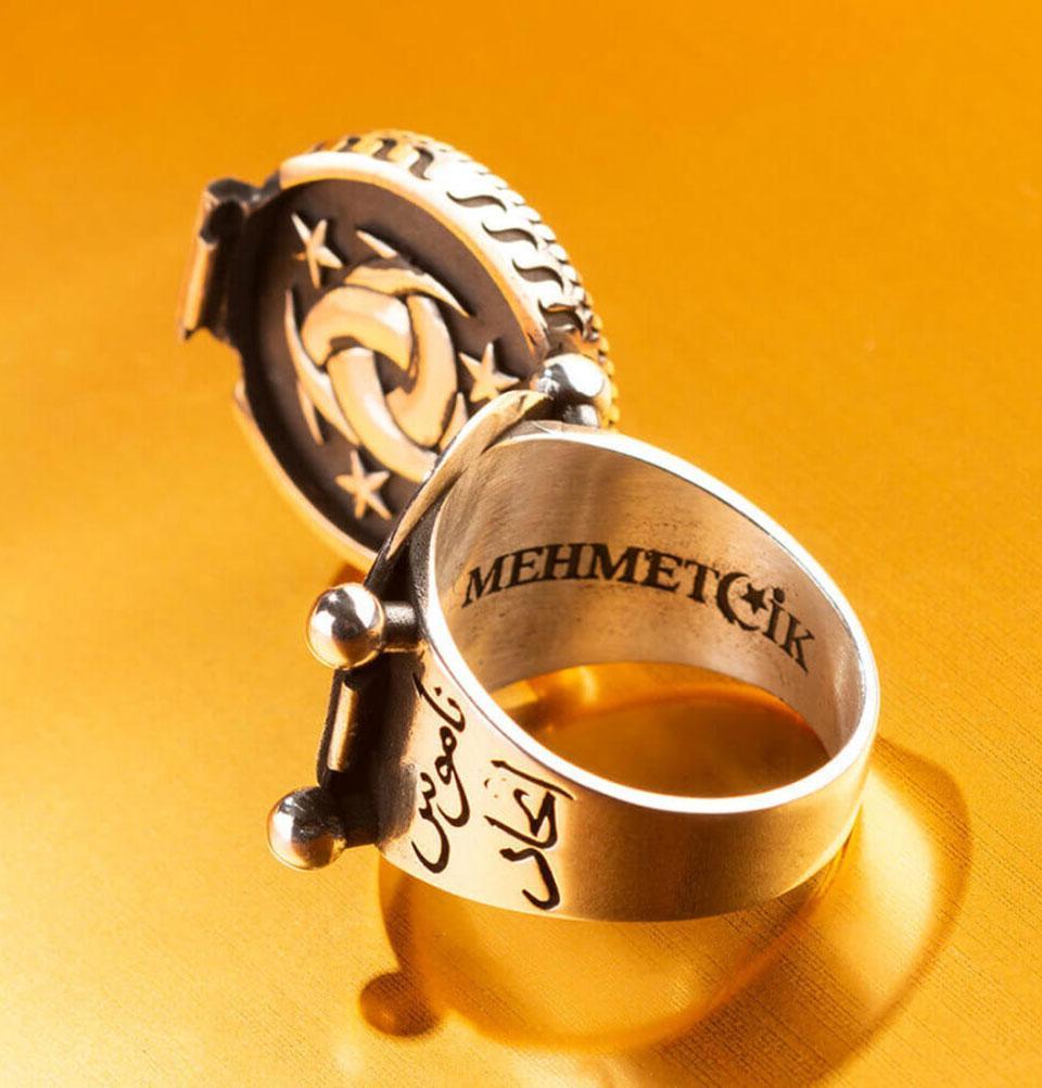 Men's Sterling Silver Licensed Mehmetcik Kutlu Zafer Ring