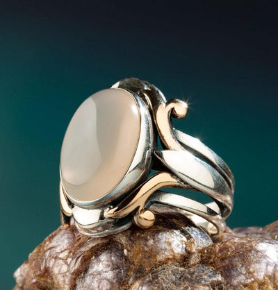 Men's Sterling Silver & Agate Licensed Payitaht Abdulhamid Ring