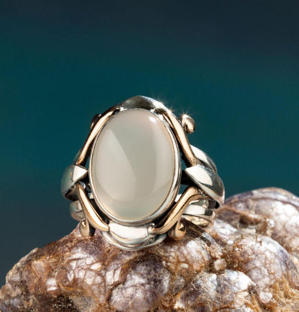 Men's Sterling Silver & Agate Licensed Payitaht Abdulhamid Ring
