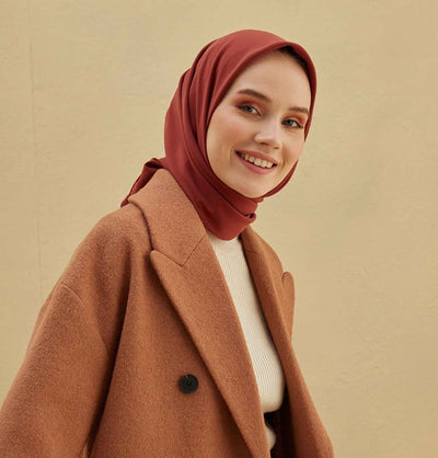 Modefa scarf Copper Medine Ipek Chiffon Square Hijab - Copper