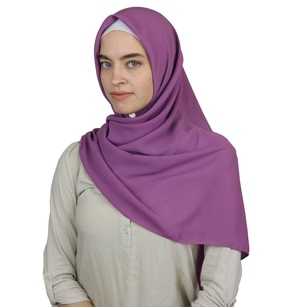 Medine Square Solid Chiffon Hijab Scarf Light Magenta