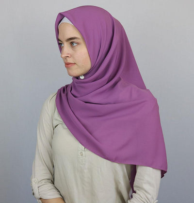 Medine Square Solid Chiffon Hijab Scarf Light Magenta
