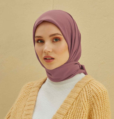 Modefa scarf Rose Pink Medine Ipek Chiffon Square Hijab - Rose Pink