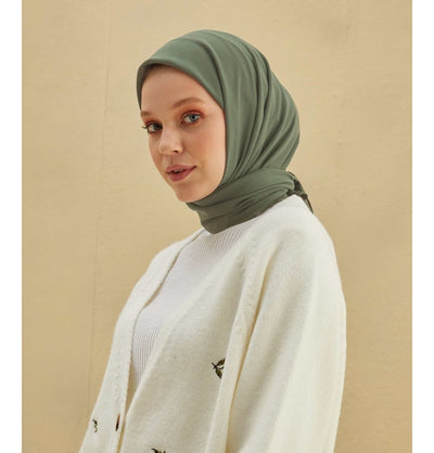 Modefa scarf Sage Green Medine Ipek Chiffon Square Hijab - Sage Green