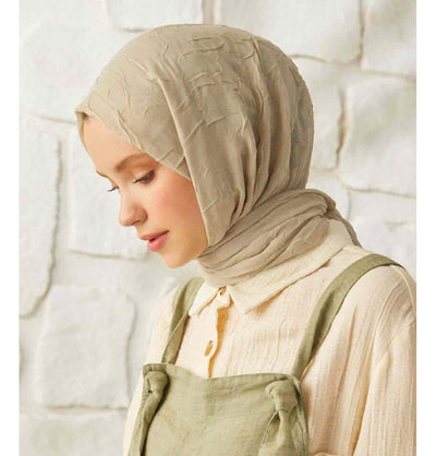 Modefa Shawl Beige Bamboo Viscose Summer Hijab Shawl - Beige