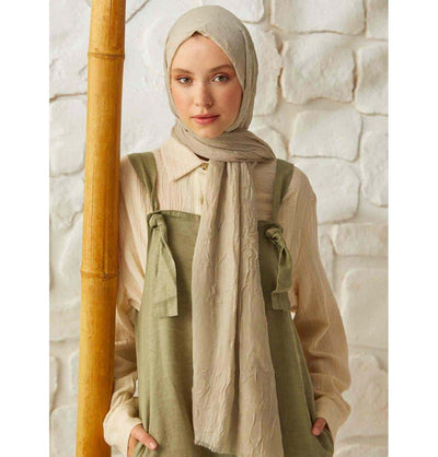 Modefa Shawl Beige Bamboo Viscose Summer Hijab Shawl - Beige