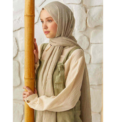 Modefa Shawl Beige Bamboo Viscose Summer Hijab Shawl - Beige