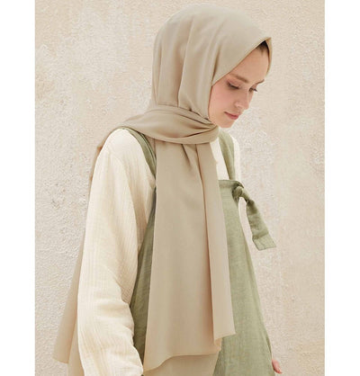 Modefa Shawl Beige Crinkle Medine Hijab Shawl - Beige