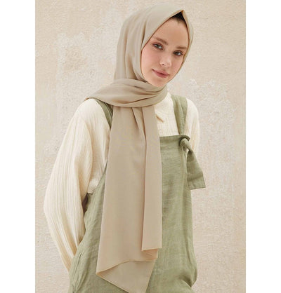 Modefa Shawl Beige Crinkle Medine Hijab Shawl - Beige