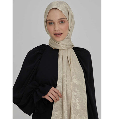 Modefa Shawl Beige Luxury Shine Hijab Shawl - Beige