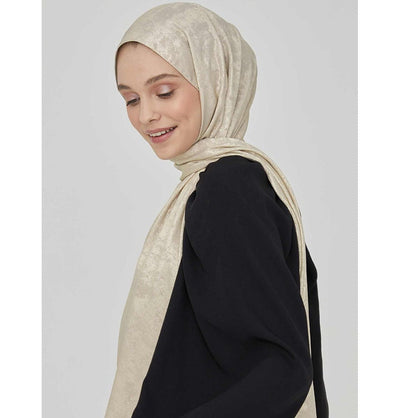 Modefa Shawl Beige Luxury Shine Hijab Shawl - Beige