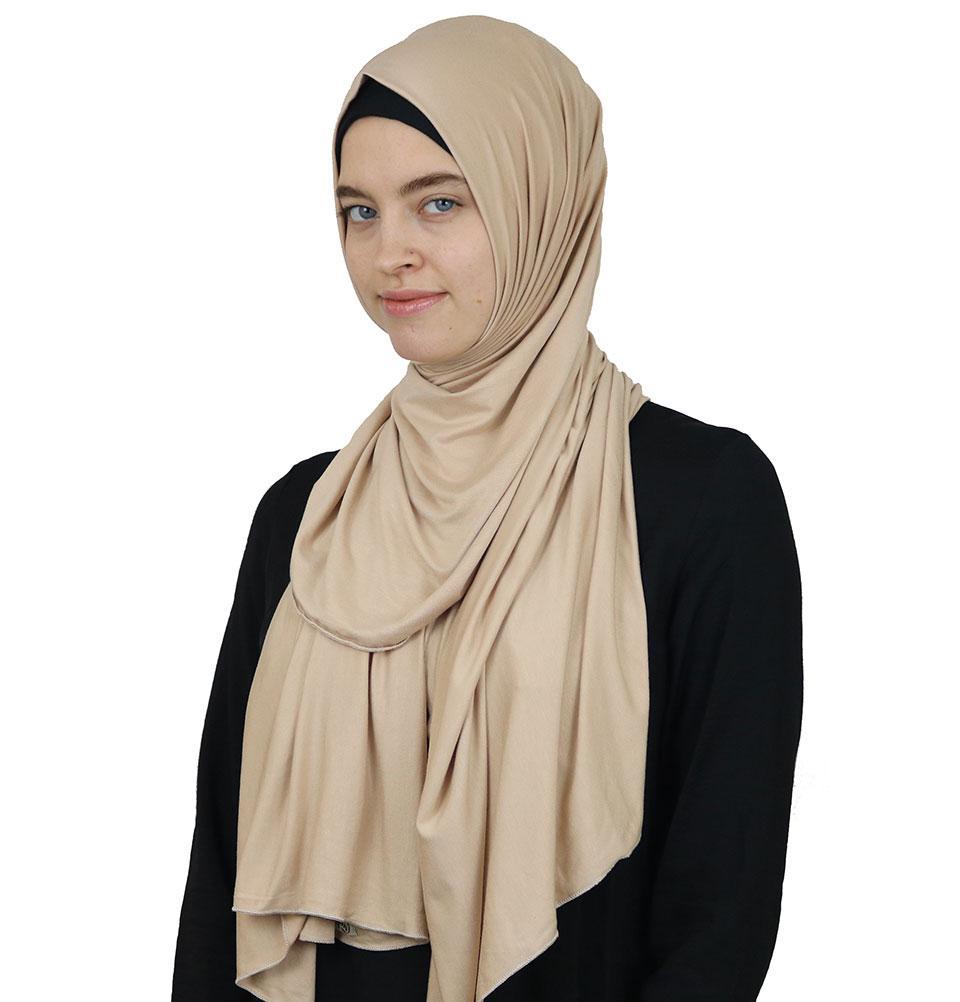 Modefa Premium Jersey Hijab Shawl - Beige