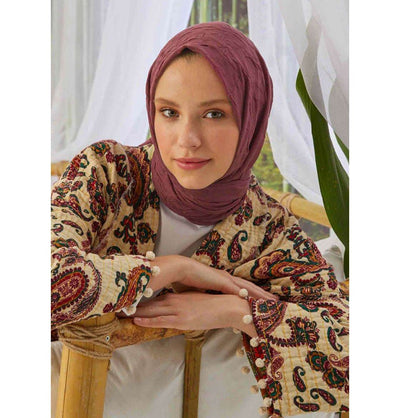 Modefa Shawl Black Cherry Bamboo Viscose Summer Hijab Shawl - Black Cherry