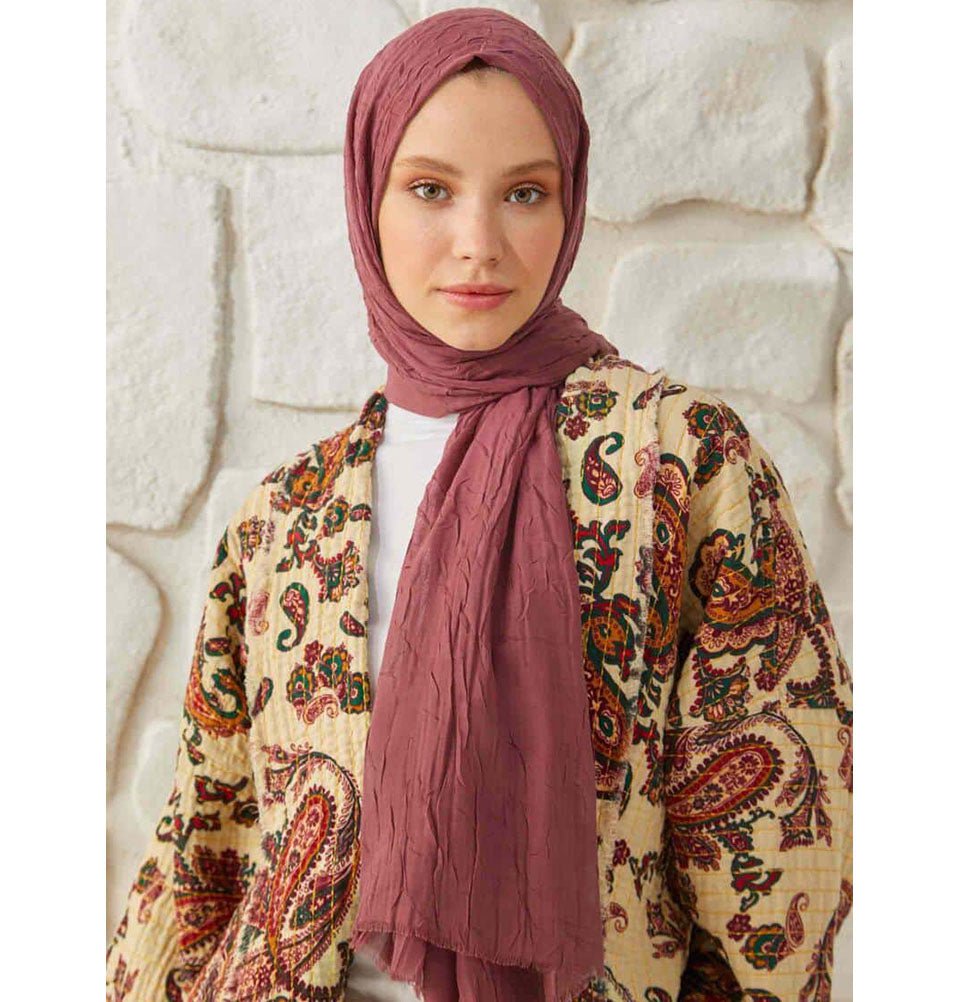 Modefa Shawl Black Cherry Bamboo Viscose Summer Hijab Shawl - Black Cherry