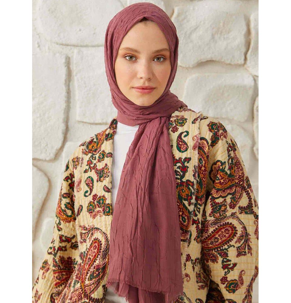 Modefa Shawl Black Cherry Bamboo Viscose Summer Hijab Shawl - Black Cherry