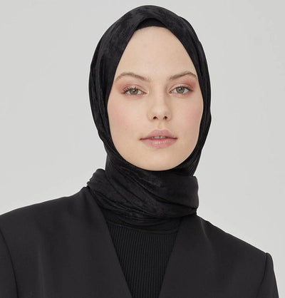 Modefa Shawl Black Luxury Shine Hijab Shawl - Black