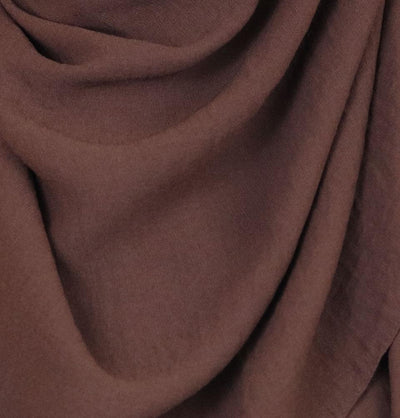 Textured Crepe Hijab Shawl Brown