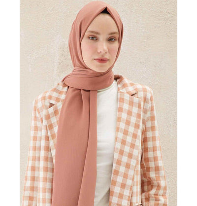 Modefa Shawl Burnt Orange Crinkle Medine Hijab Shawl - Burnt Orange