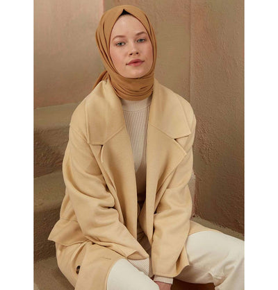 Modefa Shawl Camel Solid Cotton Viscose Shawl - Camel
