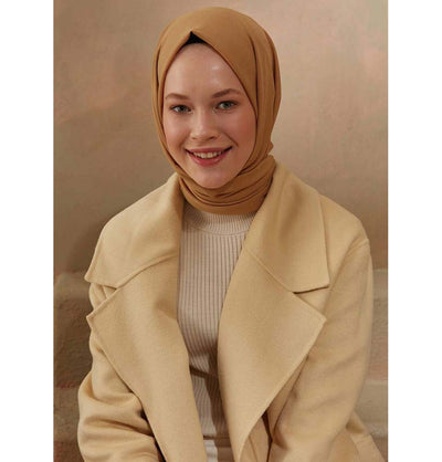 Modefa Shawl Camel Solid Cotton Viscose Shawl - Camel