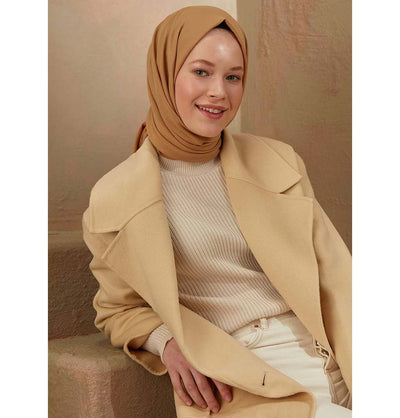 Modefa Shawl Camel Solid Cotton Viscose Shawl - Camel